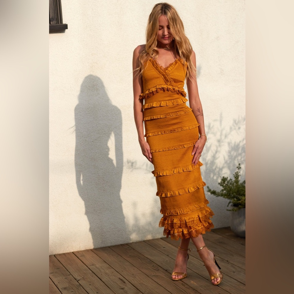 V. Chapman Narcisse Dress in Chai Tea (size 0)